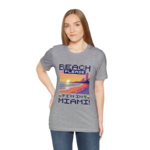 Beach please! I'm in Miami / Men's Miami Pixel T-shirt - Imagen 125