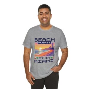 Beach please! I'm in Miami / Men's Miami Pixel T-shirt - Imagen 128