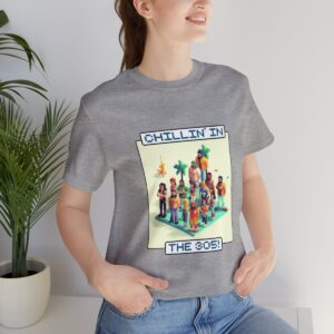Chillin' In The 305 / Men's Miami Pixel T-shirt - Imagen 129
