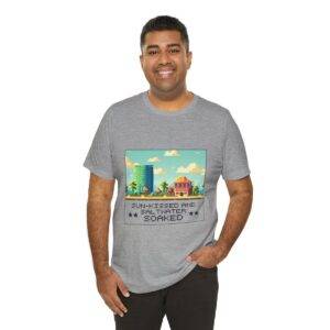 Sun-kissed and Saltwater / Men's Miami Pixel T-shirt - Image 128