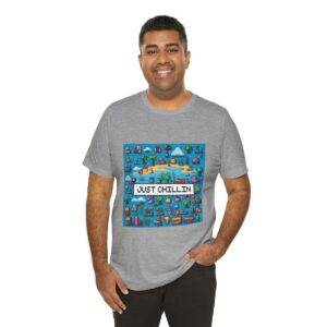 Just Chillin / Men's Miami Pixel T-shirt - Imagen 128
