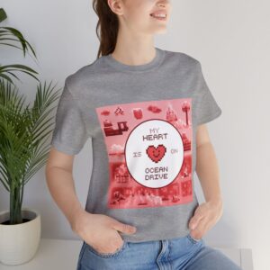 My Heart is on Ocean Drive / Men's Miami Pixel T-shirt - Imagen 141