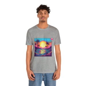 Miami Sunset / Men's Miami Pixel T-shirt - Image 121