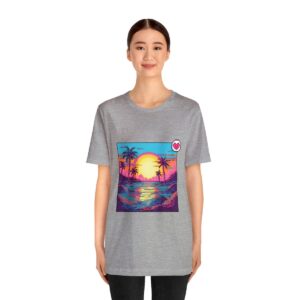 Miami Sunset / Men's Miami Pixel T-shirt - Image 124
