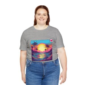 Miami Sunset / Men's Miami Pixel T-shirt - Image 127