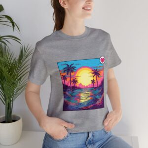 Miami Sunset / Men's Miami Pixel T-shirt - Image 129