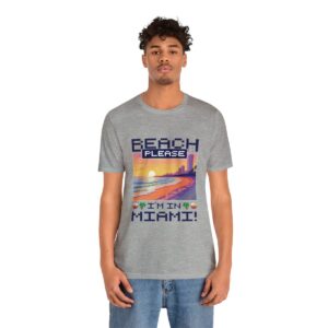 Beach please! I'm in Miami / Men's Miami Pixel T-shirt - Imagen 121