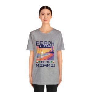 Beach please! I'm in Miami / Men's Miami Pixel T-shirt - Imagen 124