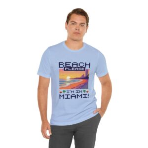 Beach please! I'm in Miami / Men's Miami Pixel T-shirt - Imagen 114