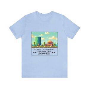 Sun-kissed and Saltwater / Men's Miami Pixel T-shirt - Image 110
