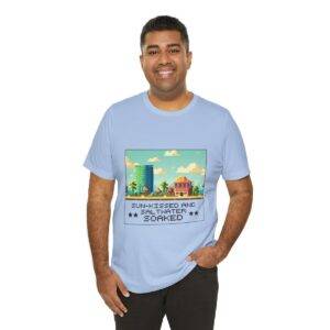 Sun-kissed and Saltwater / Men's Miami Pixel T-shirt - Image 116