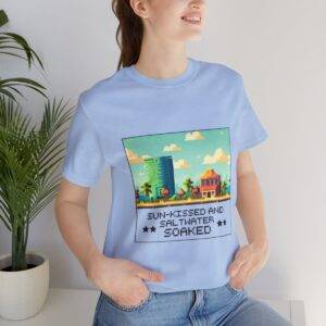 Sun-kissed and Saltwater / Men's Miami Pixel T-shirt - Image 117