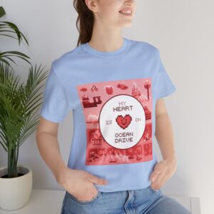 My Heart is on Ocean Drive / Men's Miami Pixel T-shirt - Imagen 129