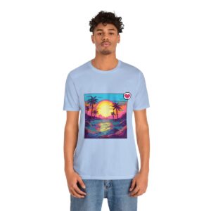 Miami Sunset / Men's Miami Pixel T-shirt - Image 109