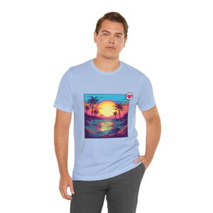 Miami Sunset / Men's Miami Pixel T-shirt - Image 114
