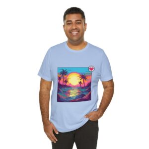 Miami Sunset / Men's Miami Pixel T-shirt - Image 116