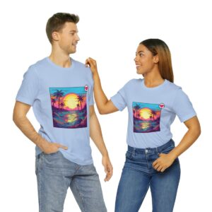 Miami Sunset / Men's Miami Pixel T-shirt - Image 118