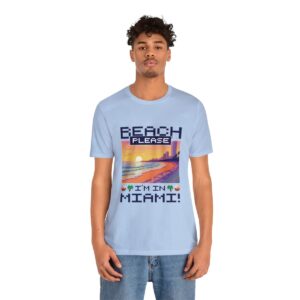 Beach please! I'm in Miami / Men's Miami Pixel T-shirt - Imagen 109