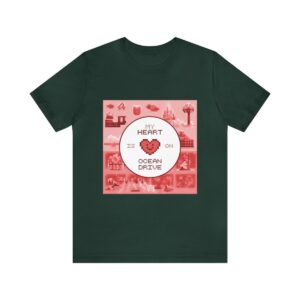 My Heart is on Ocean Drive / Men's Miami Pixel T-shirt - Imagen 98
