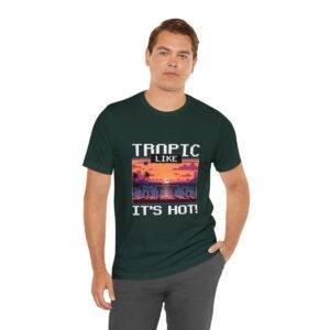 Tropic like it's hot / Men's Miami Pixel T-shirt - Imagen 90