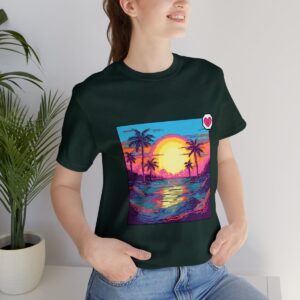 Miami Sunset / Men's Miami Pixel T-shirt - Image 93