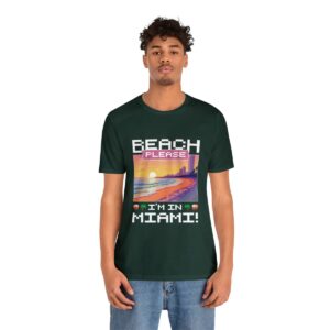 Beach please! I'm in Miami / Men's Miami Pixel T-shirt - Imagen 85