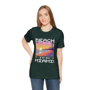 Beach please! I'm in Miami / Men's Miami Pixel T-shirt - Imagen 89