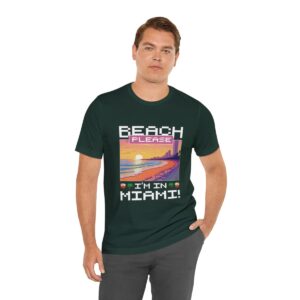 Beach please! I'm in Miami / Men's Miami Pixel T-shirt - Imagen 90