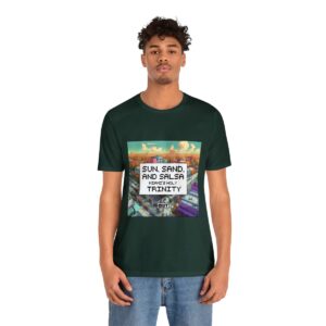 Sun, Sand and Salsa / Men's Miami Pixel T-shirt - Image 85