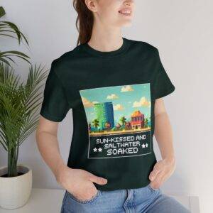 Sun-kissed and Saltwater / Men's Miami Pixel T-shirt - Image 93
