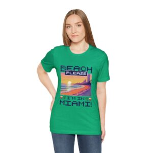 Beach please! I'm in Miami / Men's Miami Pixel T-shirt - Imagen 5