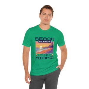 Beach please! I'm in Miami / Men's Miami Pixel T-shirt - Imagen 6
