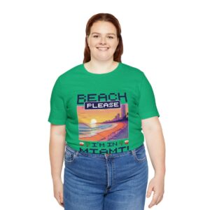 Beach please! I'm in Miami / Men's Miami Pixel T-shirt - Imagen 7