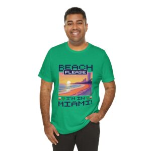 Beach please! I'm in Miami / Men's Miami Pixel T-shirt - Imagen 8
