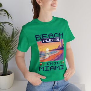 Beach please! I'm in Miami / Men's Miami Pixel T-shirt - Imagen 9