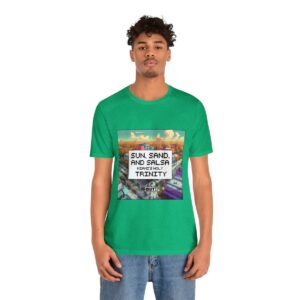 Sun, Sand and Salsa / Men's Miami Pixel T-shirt - Image 73