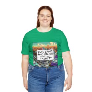 Sun, Sand and Salsa / Men's Miami Pixel T-shirt - Image 79