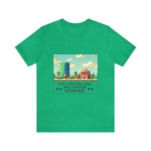 Sun-kissed and Saltwater / Men's Miami Pixel T-shirt - Image 2