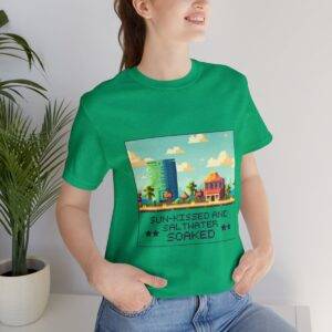 Sun-kissed and Saltwater / Men's Miami Pixel T-shirt - Image 9