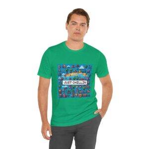 Just Chillin / Men's Miami Pixel T-shirt - Imagen 6