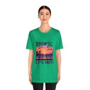 Tropic like it's hot / Men's Miami Pixel T-shirt - Imagen 4