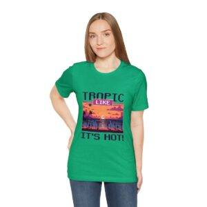 Tropic like it's hot / Men's Miami Pixel T-shirt - Imagen 5