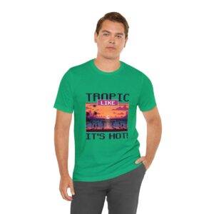 Tropic like it's hot / Men's Miami Pixel T-shirt - Imagen 6