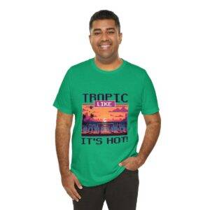 Tropic like it's hot / Men's Miami Pixel T-shirt - Imagen 8