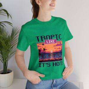 Tropic like it's hot / Men's Miami Pixel T-shirt - Imagen 9
