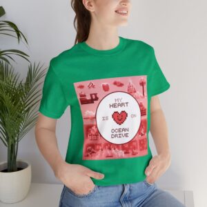 My Heart is on Ocean Drive / Men's Miami Pixel T-shirt - Imagen 93