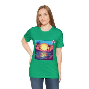 Miami Sunset / Men's Miami Pixel T-shirt - Image 5