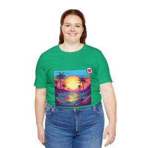 Miami Sunset / Men's Miami Pixel T-shirt - Image 7