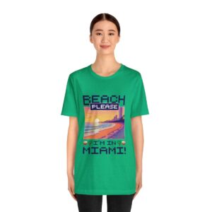 Beach please! I'm in Miami / Men's Miami Pixel T-shirt - Imagen 4