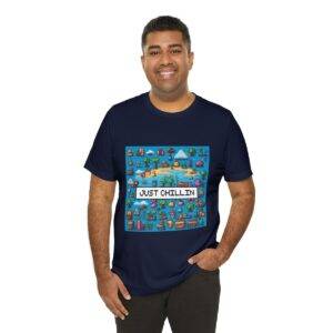 Just Chillin / Men's Miami Pixel T-shirt - Imagen 140
